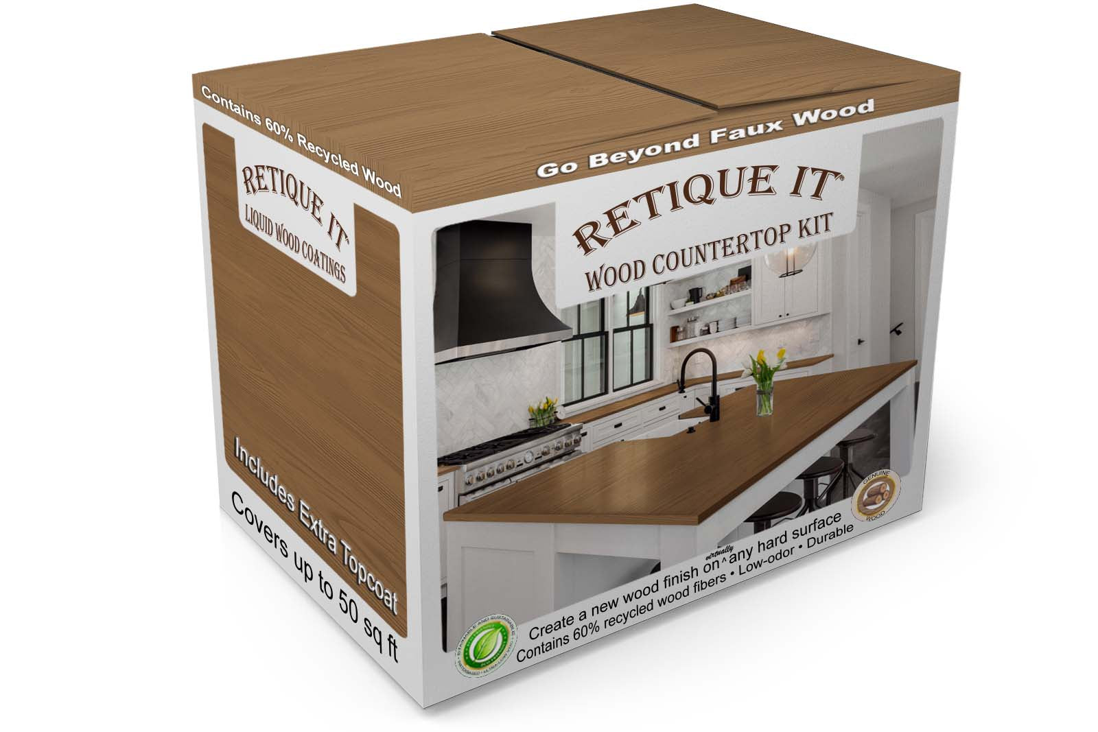 Countertop Kit - Kitchen Island - Dark Oak - Retique It®