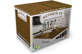 Countertop Kit - Kitchen Island - Dark Pecan - Retique It®