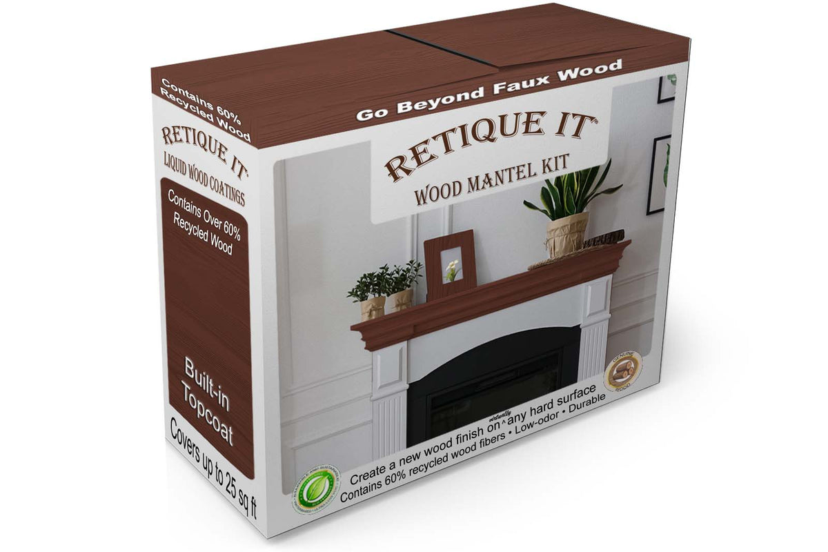 Fireplace Mantel Wood'n Finish Kit - Red Mahogany