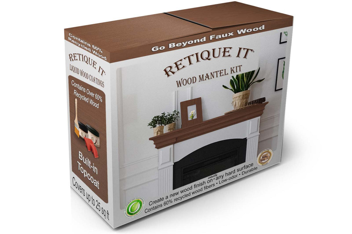 Fireplace Mantel Wood'n Finish Kit - Java