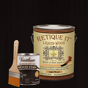 Liquid Wood Kit - Ebony Oil-based Stain - Retique It®